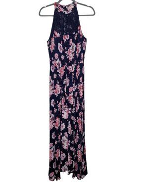 Band Of Gypsies Floral Shorts Romper With Long Train Women's Size Large Bohemian